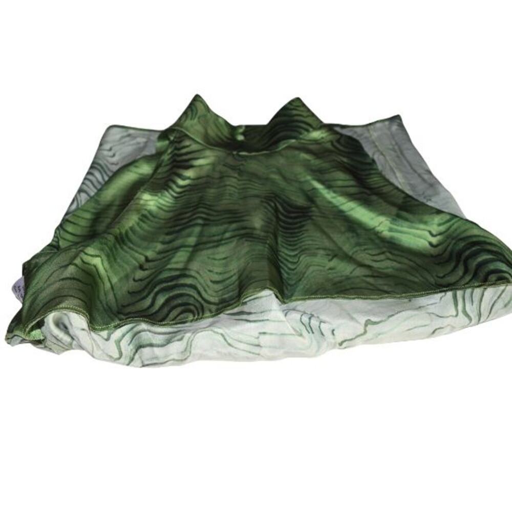 Santorelli silk sleeveless blouse green high neck Italy 40 size 4 NWT - Picture 5 of 11